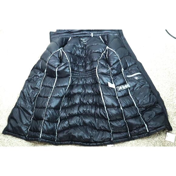 NWT Calvin Klein Black Quilted Jacket Coat Removable Hood Womens Down Medium - Picture 5 of 10